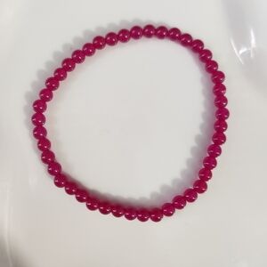 4mm Ruby Beaded Bracelet